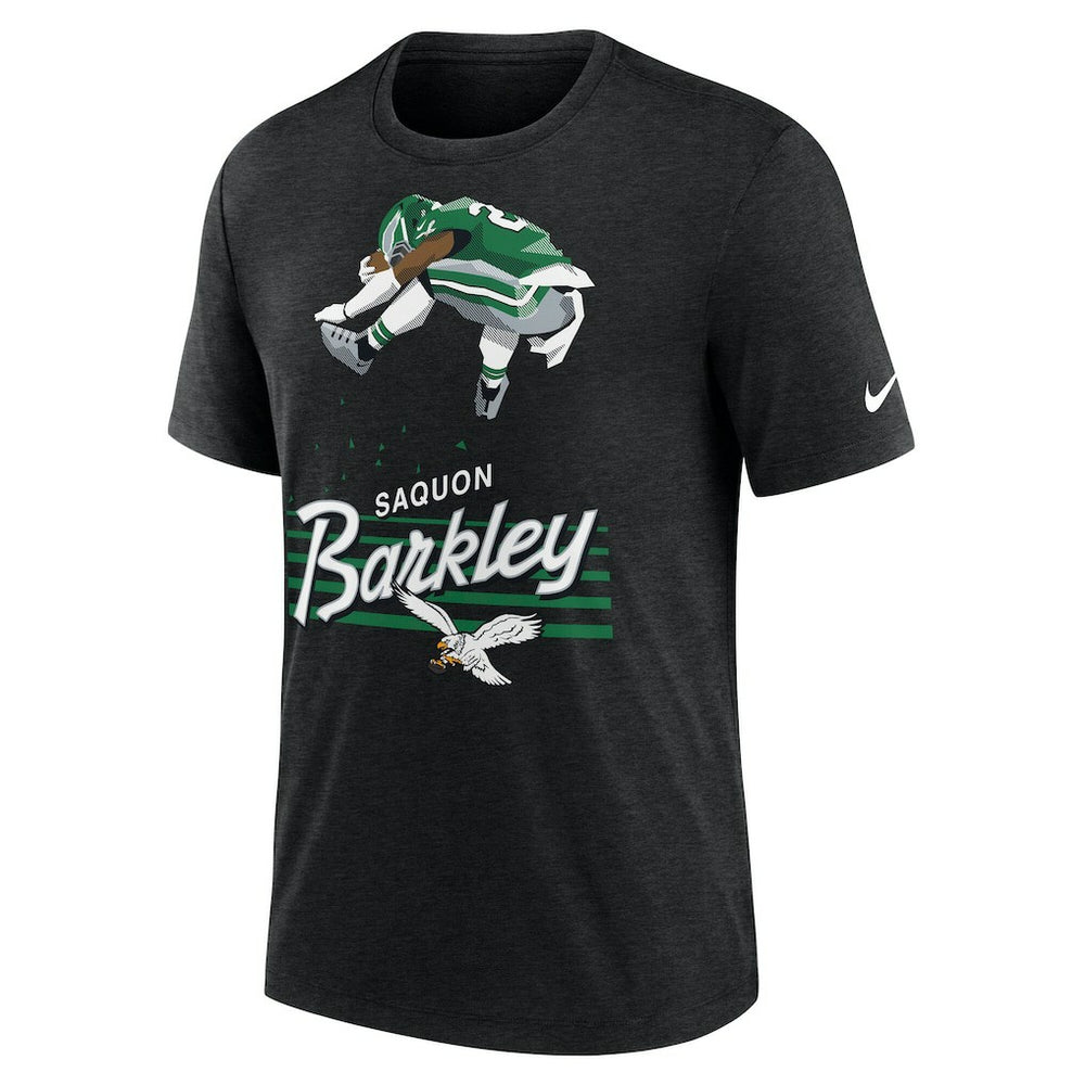 Nike Saquon Barkley Philadelphia Eagles Player Graphic T-Shirt Heather Black