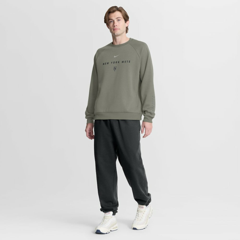 New York Mets Nike Statement Primary Raglan Dri-FIT Sweatshirt - Olive - Nike Sale