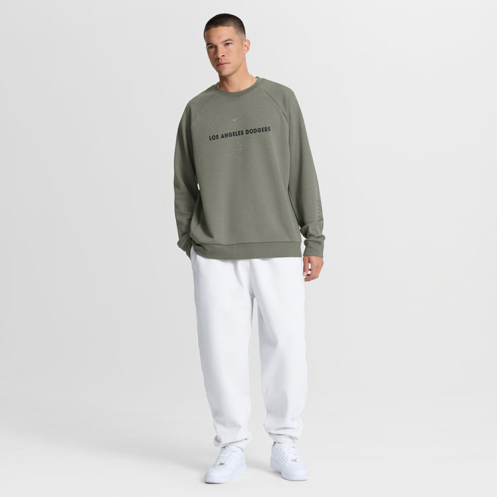 Los Angeles Dodgers Nike Statement Primary Raglan Dri-FIT Sweatshirt - Olive - Nike Discount