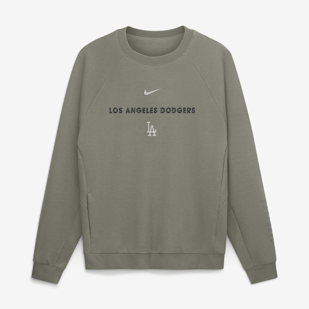 Los Angeles Dodgers Nike Statement Primary Raglan Dri-FIT Sweatshirt - Olive - Nike Discount