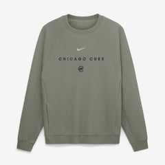 Chicago Cubs Nike Statement Primary Raglan Dri-FIT Sweatshirt - Olive - Nike Discount