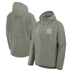 New York Yankees Nike Unlimited Packable Full-Zip Hooded Jacket - Olive - Nike Lifestyle