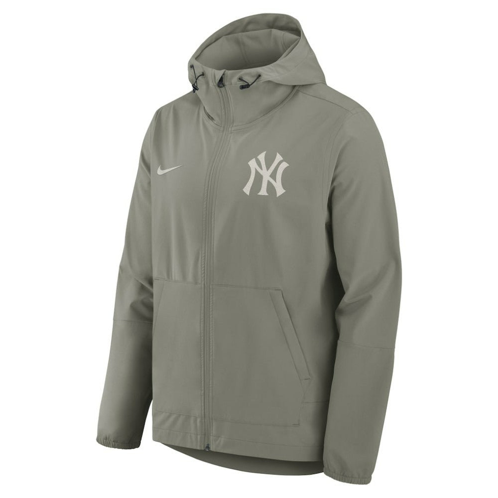 New York Yankees Nike Unlimited Packable Full-Zip Hooded Jacket - Olive - Nike Lifestyle