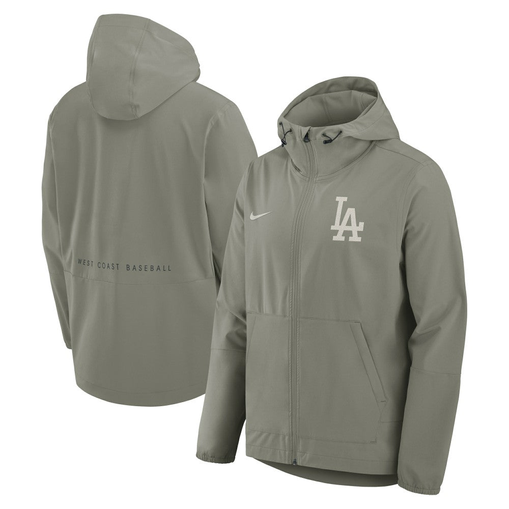 Los Angeles Dodgers Nike Unlimited Packable Full-Zip Hooded Jacket - Olive - Nike Online