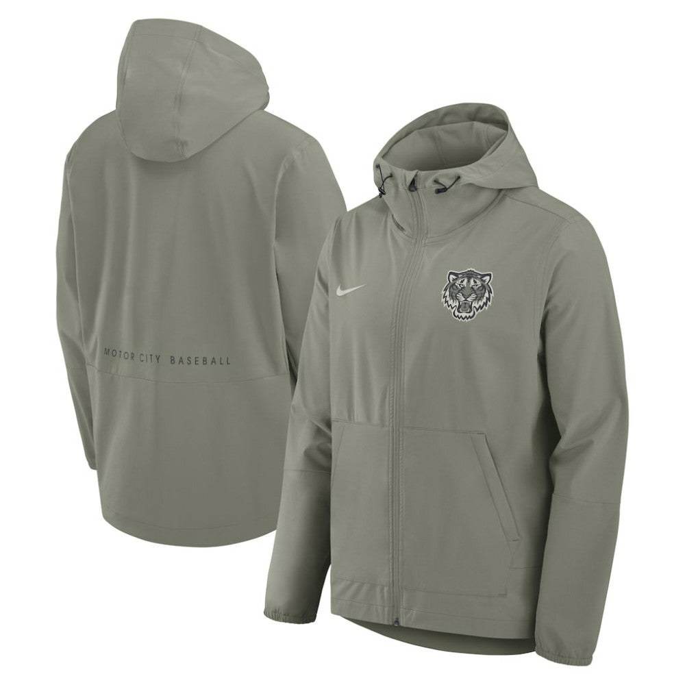 Detroit Tigers Nike Unlimited Packable Full-Zip Hooded Jacket - Olive - Nike Online