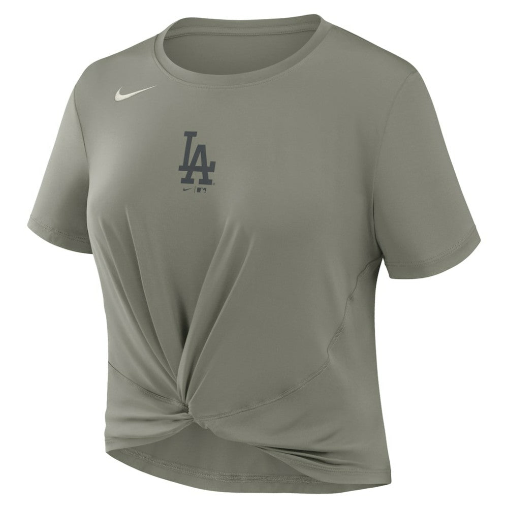 Los Angeles Dodgers Nike Women's One Twist Dri-FIT Cropped T-Shirt - Olive - Nike Online