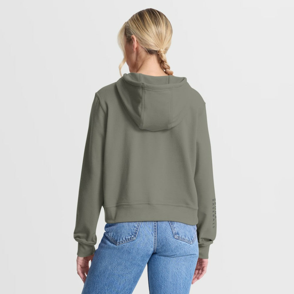 New York Yankees Nike Women's One Tri-Blend Dri-FIT Hoodie - Olive - Nike on Sale