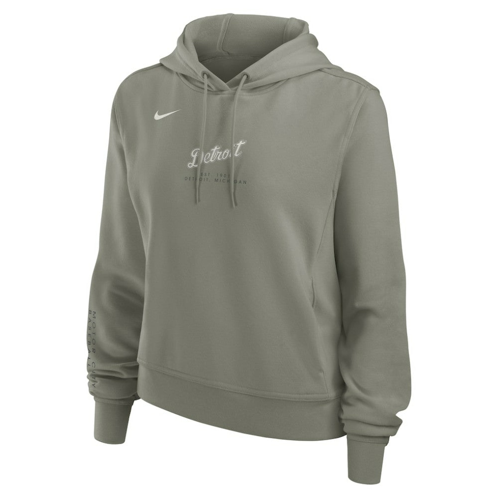 Detroit Tigers Nike Women's One Tri-Blend Dri-FIT Hoodie - Olive - Nike Online