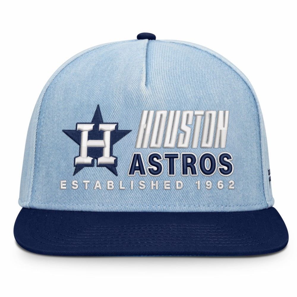 Houston Astros Fanatics Twinbill Snapback Hat - Denim - Fanatics Discount