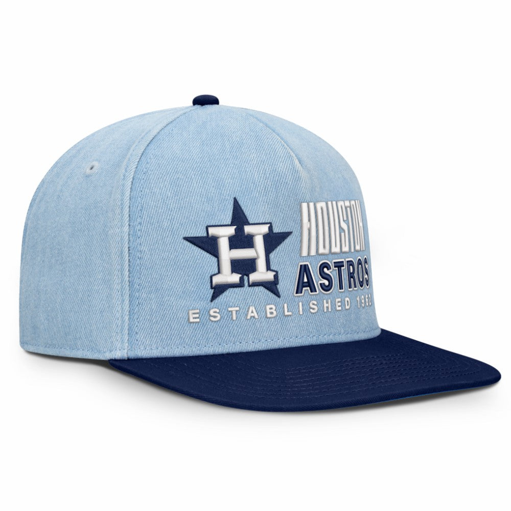 Houston Astros Fanatics Twinbill Snapback Hat - Denim - Fanatics Discount
