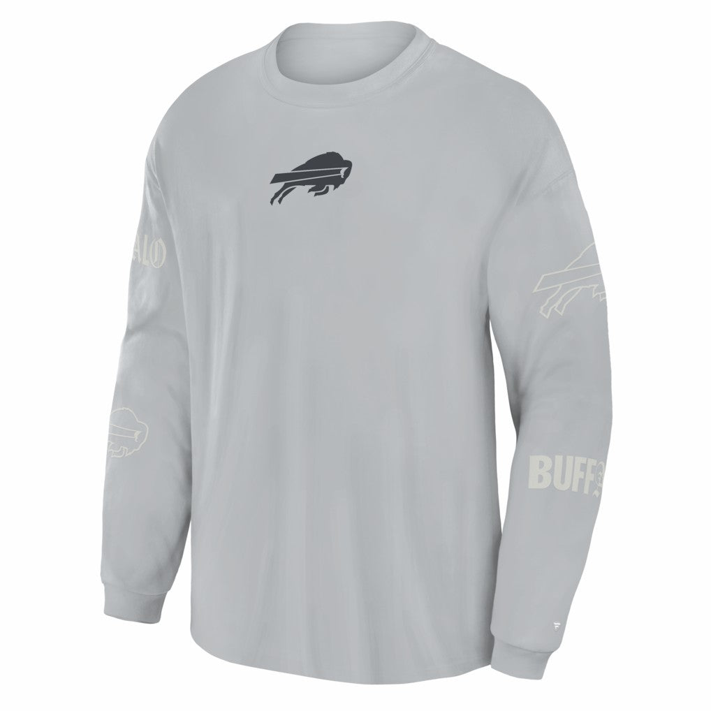 Fanatics Buffalo Bills Oversized Type Play Long Sleeve T-Shirt Gray