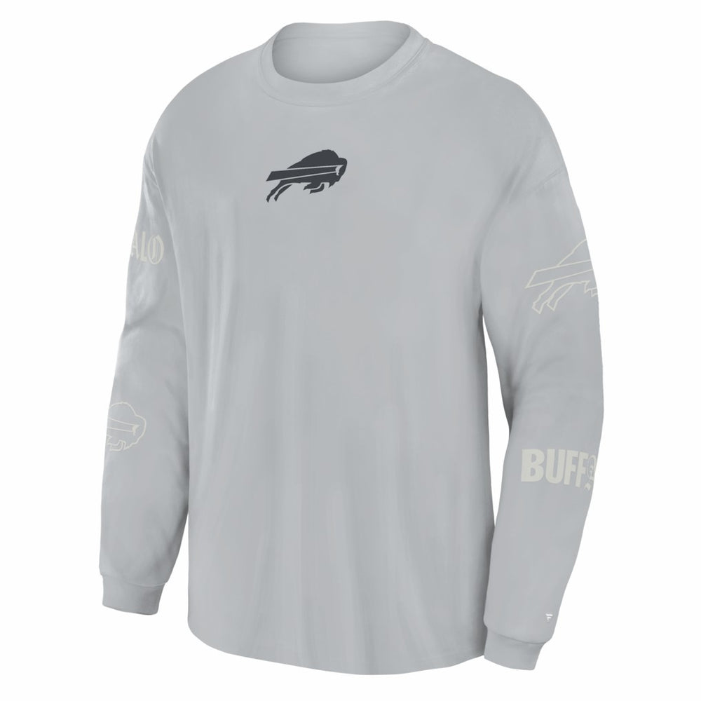 Fanatics Buffalo Bills Oversized Type Play Long Sleeve T-Shirt Gray