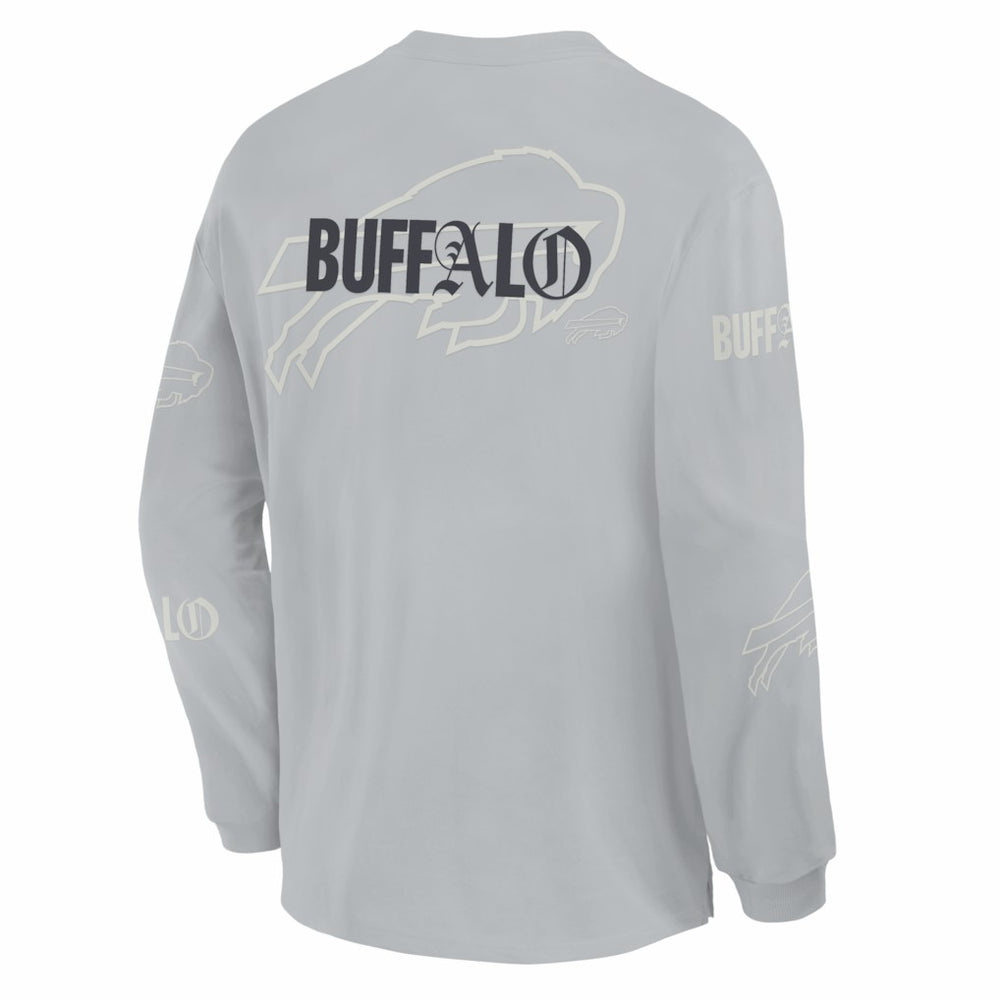 Fanatics Buffalo Bills Oversized Type Play Long Sleeve T-Shirt Gray