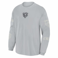Fanatics Chicago Bears Oversized Type Play Long Sleeve T-Shirt Gray