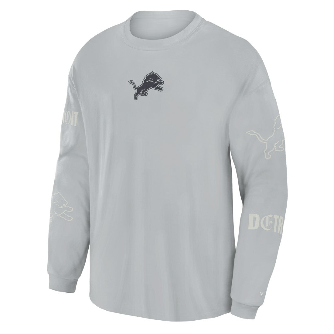 Fanatics Detroit Lions Oversized Type Play Long Sleeve T-Shirt Gray