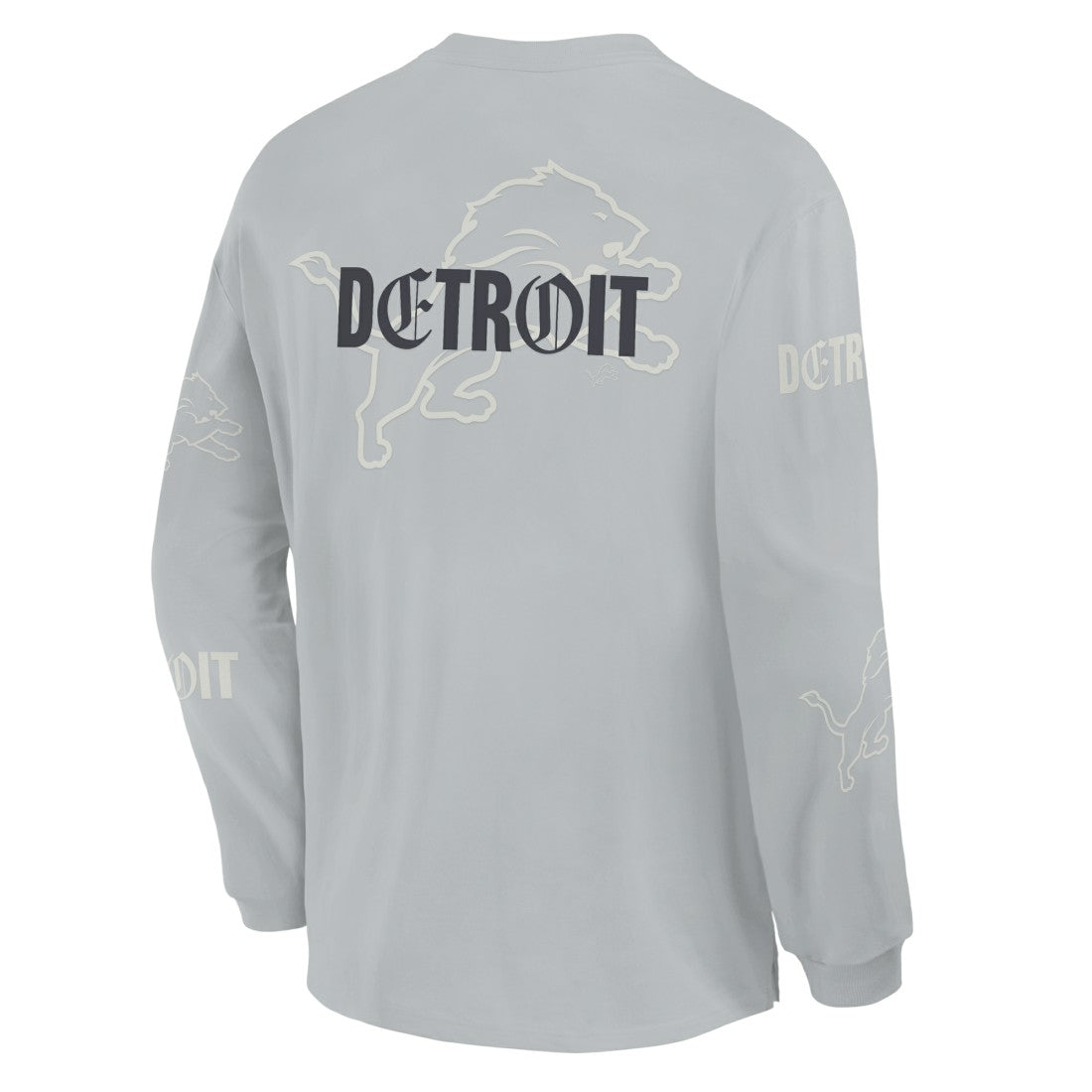 Fanatics Detroit Lions Oversized Type Play Long Sleeve T-Shirt Gray