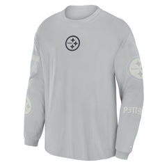 Fanatics Pittsburgh Steelers Oversized Type Play Long Sleeve T-Shirt Gray