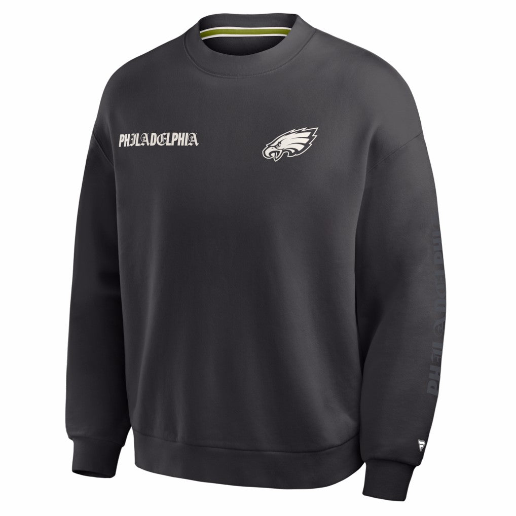 Fanatics Philadelphia Eagles Oversized Type Play Multi Sweatshirt Black