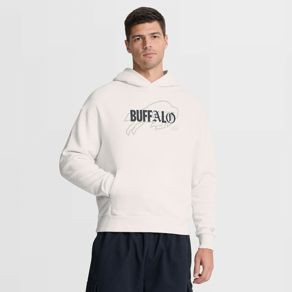 Fanatics Buffalo Bills Oversized Type Play Location Hoodie Cream