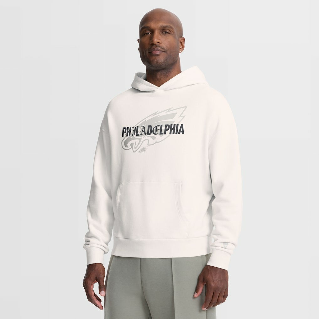 Fanatics Philadelphia Eagles Oversized Type Play Location Hoodie Cream