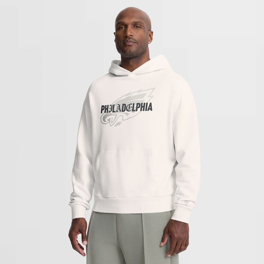 Fanatics Philadelphia Eagles Oversized Type Play Location Hoodie Cream