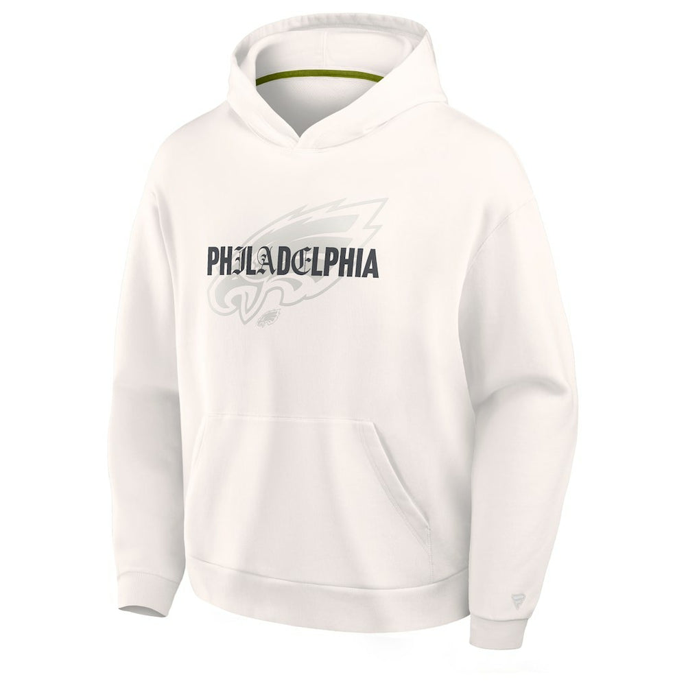 Fanatics Philadelphia Eagles Oversized Type Play Location Hoodie Cream