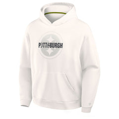 Fanatics Pittsburgh Steelers Oversized Type Play Location Hoodie Cream
