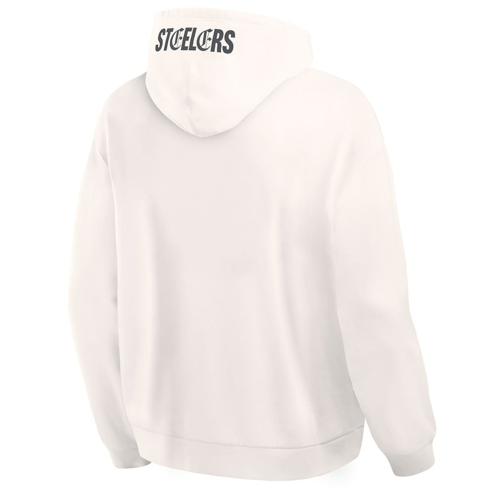 Fanatics Pittsburgh Steelers Oversized Type Play Location Hoodie Cream