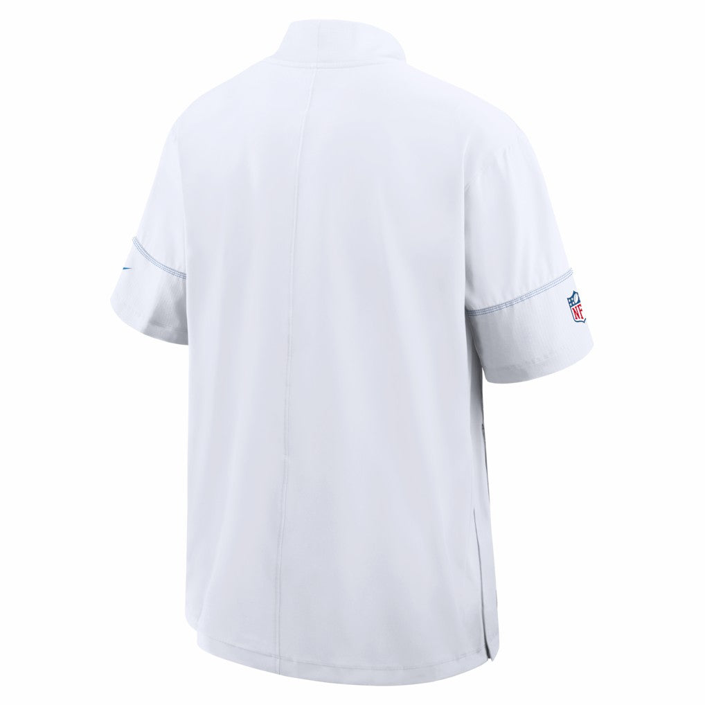 Nike Los Angeles Chargers Sideline Short Sleeve Quarter-Zip Coach Jacket White