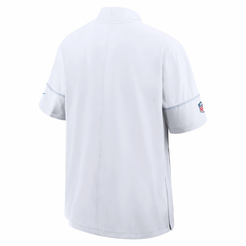 Nike Los Angeles Chargers Sideline Short Sleeve Quarter-Zip Coach Jacket White