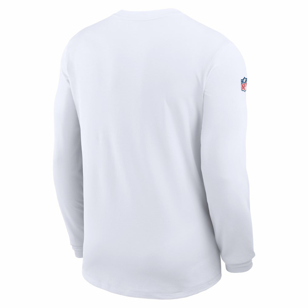 Nike Dallas Cowboys Sideline Coach UV Dri-FIT Long Sleeve Shirt White