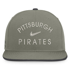 Pittsburgh Pirates Nike Pro Dri-FIT Snapback Hat - Olive - Nike Discount