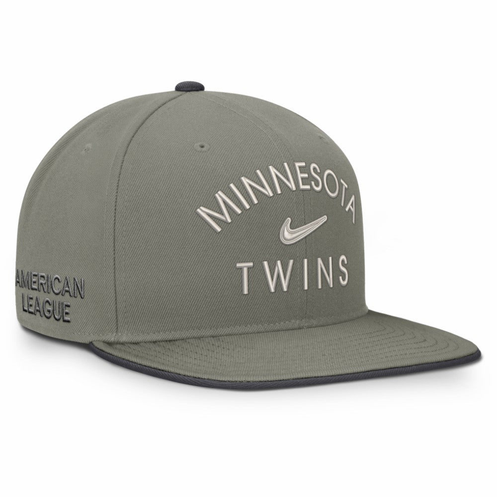 Minnesota Twins Nike Pro Dri-FIT Snapback Hat - Olive - Nike on Sale