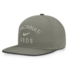 Cincinnati Reds Nike Pro Dri-FIT Snapback Hat - Olive - Nike Discount