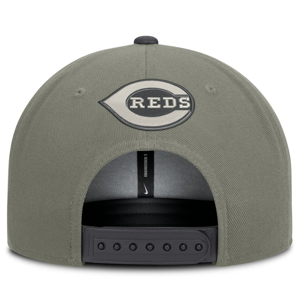 Cincinnati Reds Nike Pro Dri-FIT Snapback Hat - Olive - Nike Discount