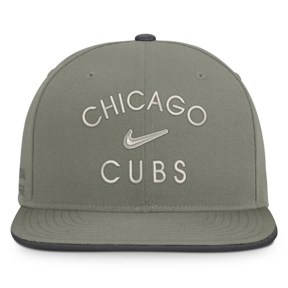 Chicago Cubs Nike Pro Dri-FIT Snapback Hat - Olive - Nike Discount