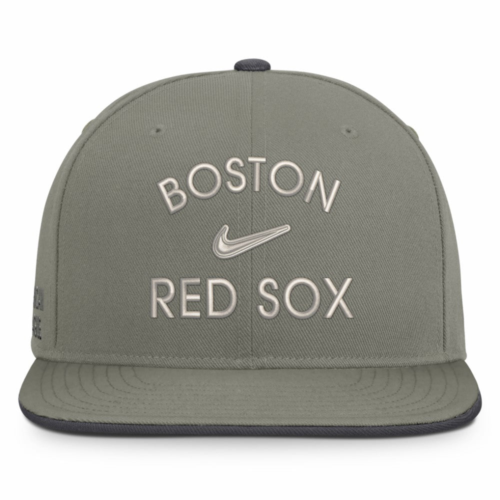 Boston Red Sox Nike Pro Dri-FIT Snapback Hat - Olive - Nike on Sale