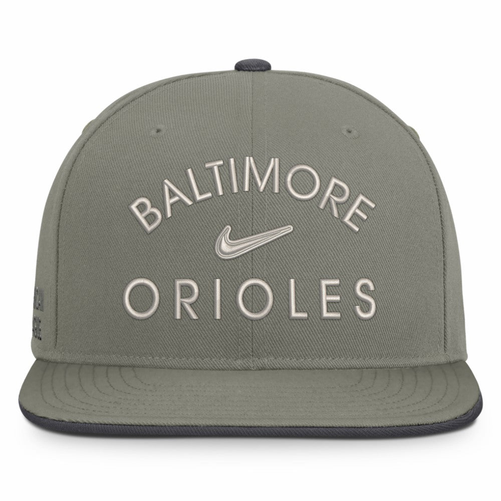 Baltimore Orioles Nike Pro Dri-FIT Snapback Hat - Olive - Nike Online