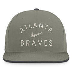 Atlanta Braves Nike Pro Dri-FIT Snapback Hat - Olive - Nike Discount
