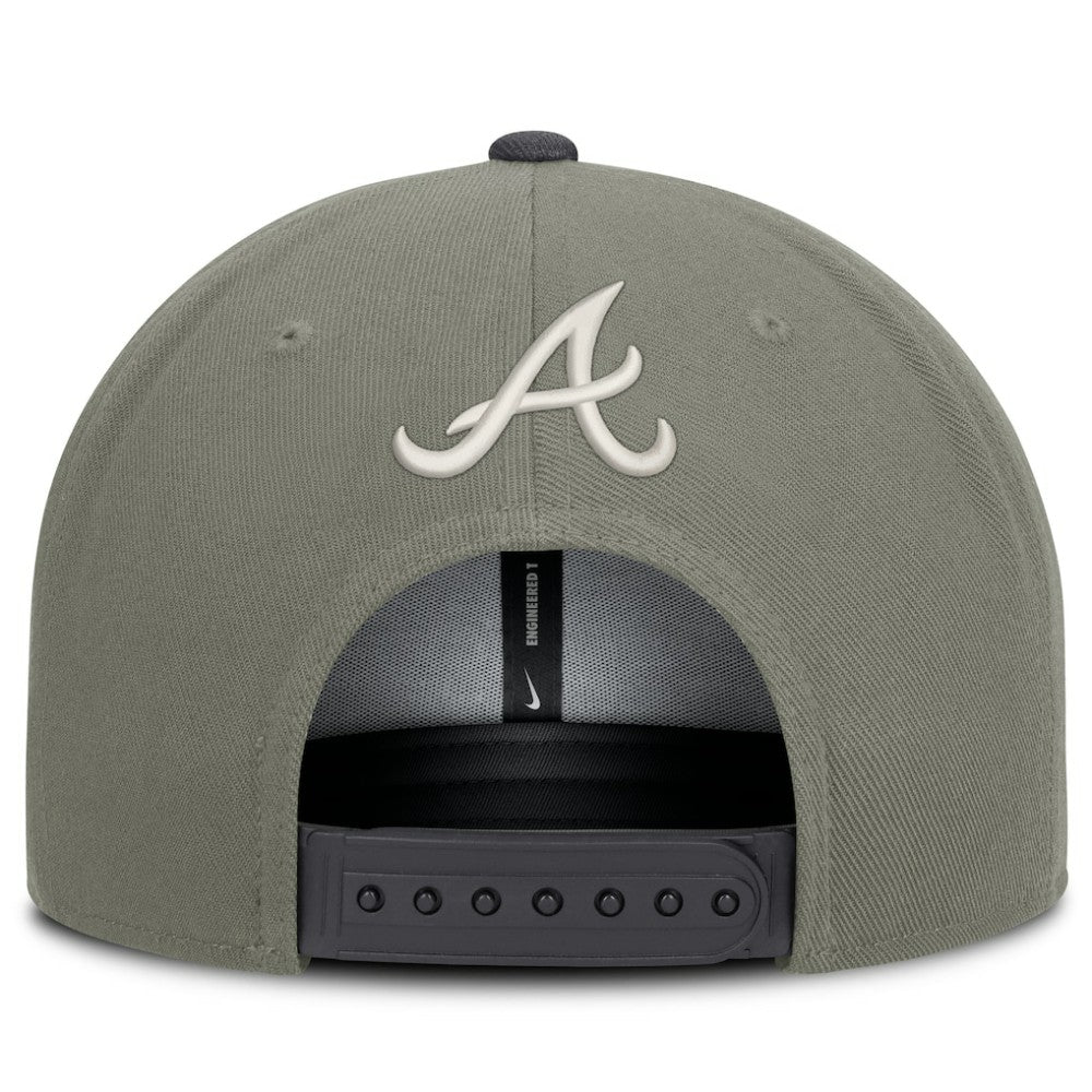 Atlanta Braves Nike Pro Dri-FIT Snapback Hat - Olive - Nike Discount
