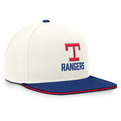 Texas Rangers Nike Cooperstown Pro Dri-FIT Snapback Hat - Cream/Royal - Nike Discount