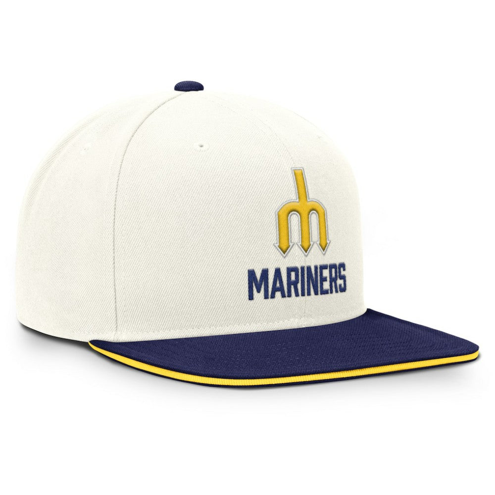 Seattle Mariners Nike Cooperstown Pro Dri-FIT Snapback Hat - Cream/Navy - Nike Lifestyle