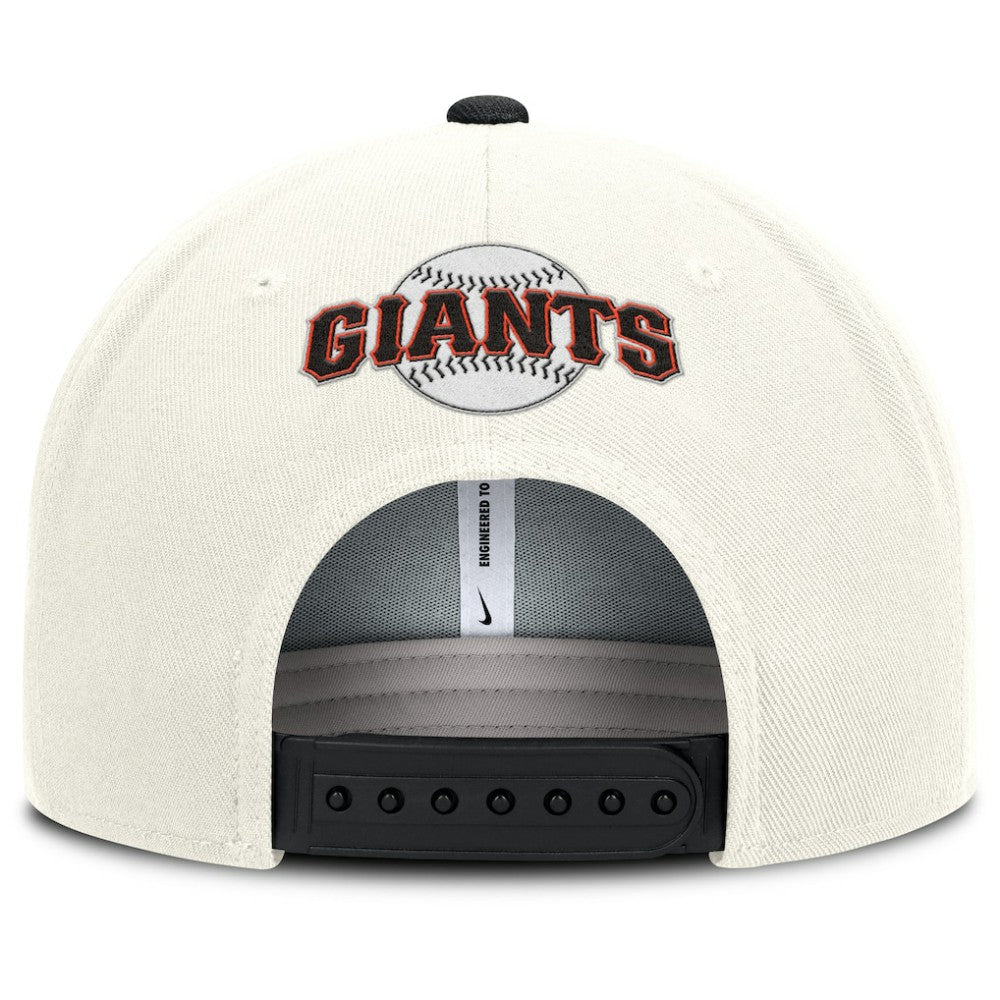 San Francisco Giants Nike Cooperstown Pro Dri-FIT Snapback Hat - Cream/Black - Nike on Sale
