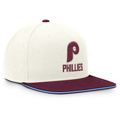 Philadelphia Phillies Nike Cooperstown Pro Dri-FIT Snapback Hat - Cream/Burgundy - Nike on Sale