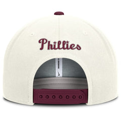 Philadelphia Phillies Nike Cooperstown Pro Dri-FIT Snapback Hat - Cream/Burgundy - Nike on Sale