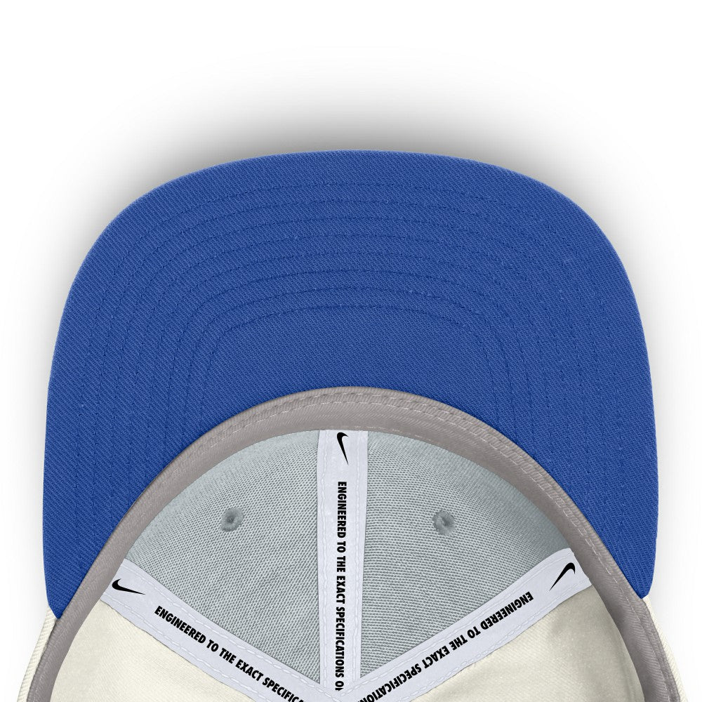 Kansas City Royals Nike Cooperstown Pro Dri-FIT Snapback Hat - Cream/Royal - Nike Lifestyle