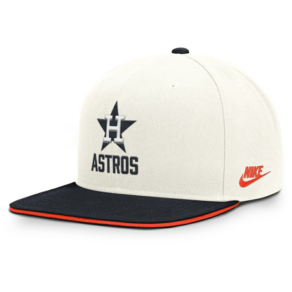 Houston Astros Nike Cooperstown Pro Dri-FIT Snapback Hat - Cream/Navy - Nike Sale