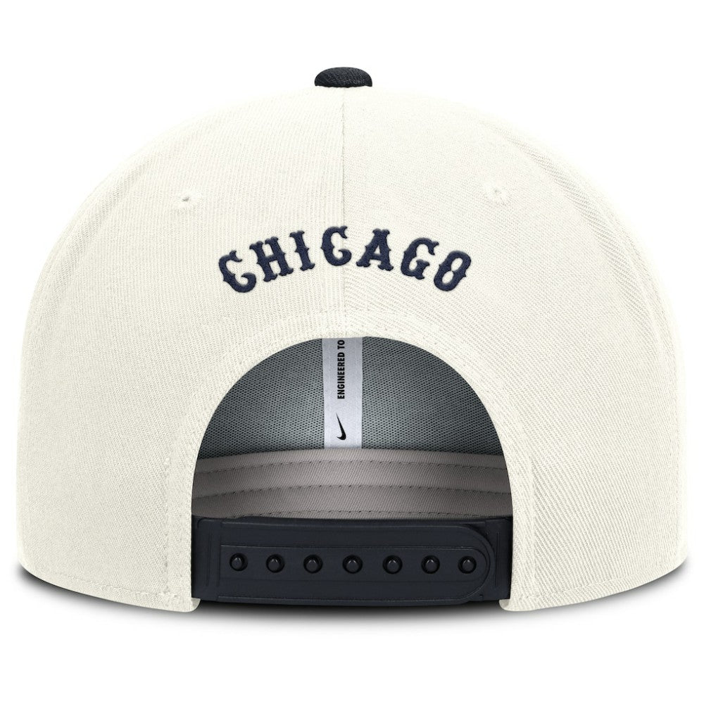 Chicago White Sox Nike Cooperstown Pro Dri-FIT Snapback Hat - Cream/Navy - Nike Discount