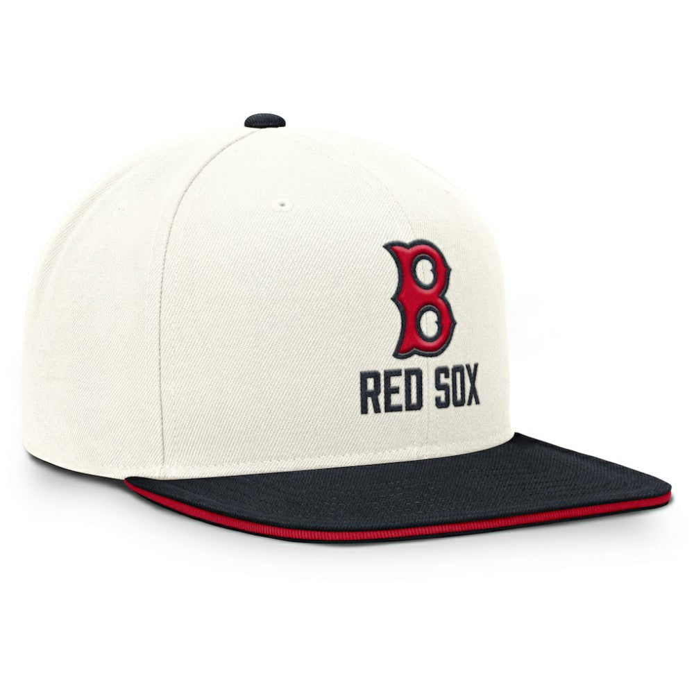 Boston Red Sox Nike Cooperstown Pro Dri-FIT Snapback Hat - Cream/Navy - Nike Discount