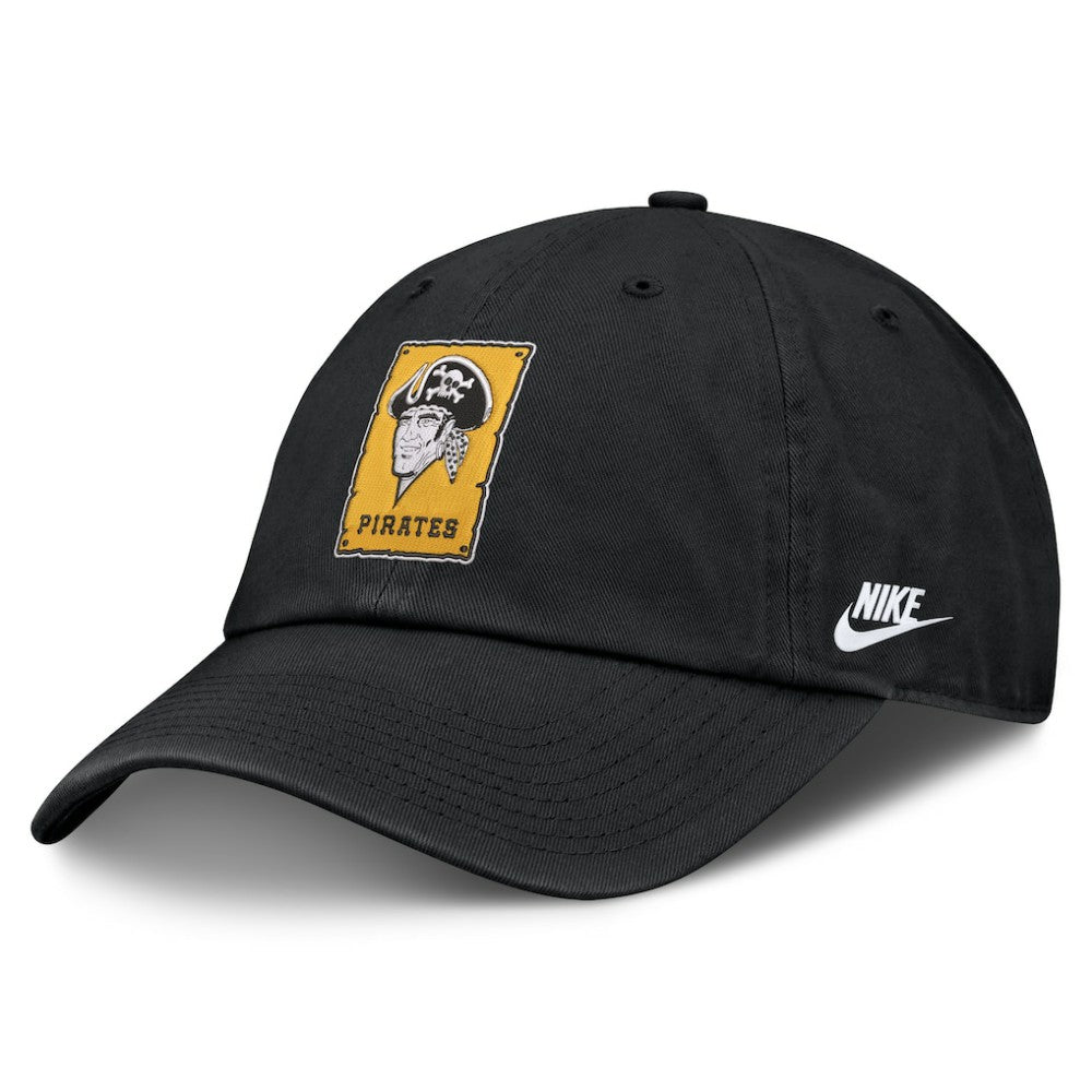 Pittsburgh Pirates Nike Cooperstown Club Adjustable Hat - Black - Nike Lifestyle